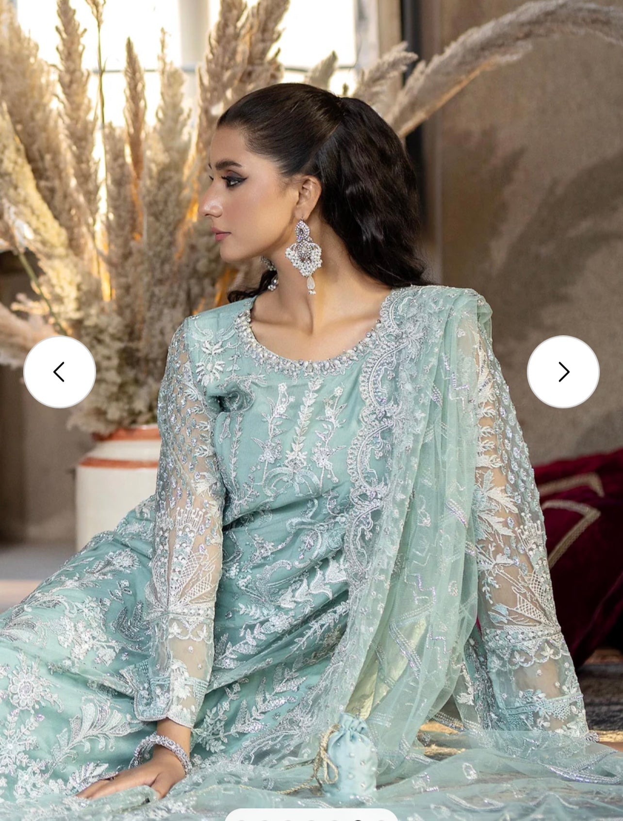 Ally’s Party Wear Ferozi Dress| Stitched by Rang | Luxury Festive