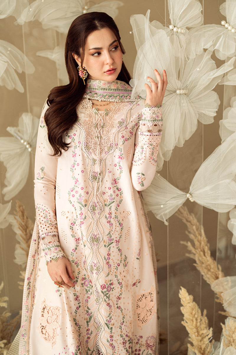 Stitched Qalamkar Luxury Lawn 2025 | FK-12 LILY | Inspired | Stitched by Rang