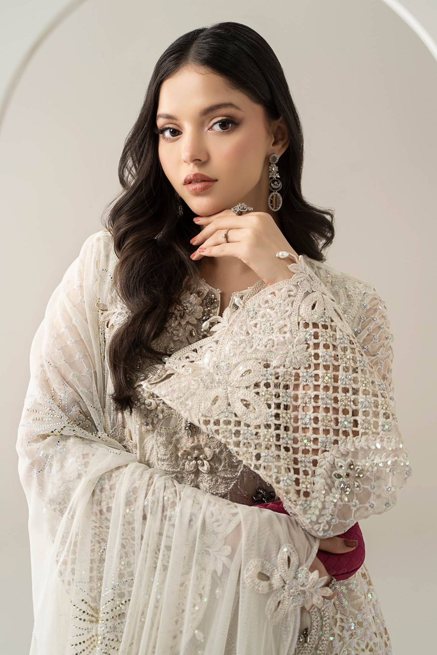Maria B Stitched Embroidered Chiffon Suit BDS-3007 | Inspired | Stitched by Rang