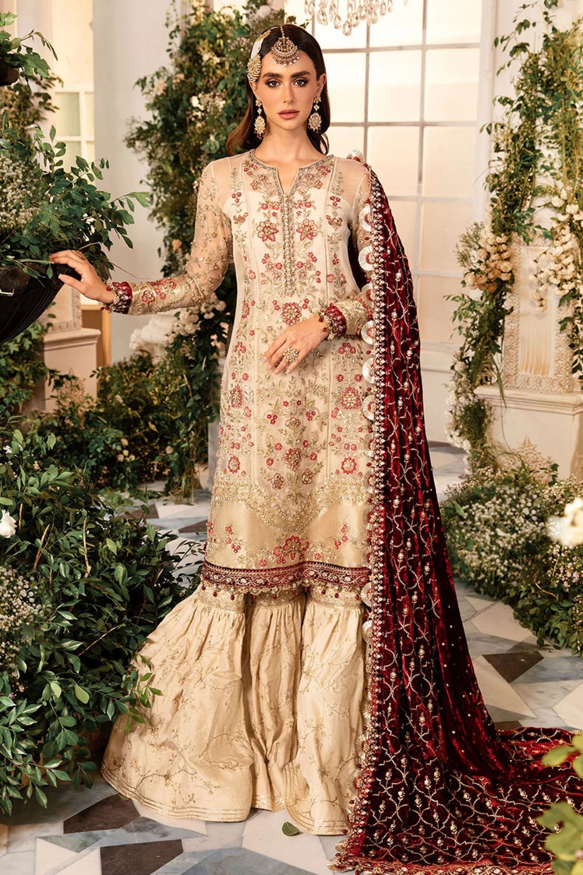 Stitched Maria B. Embroidered Suit | D-05 | Stitched by Rang