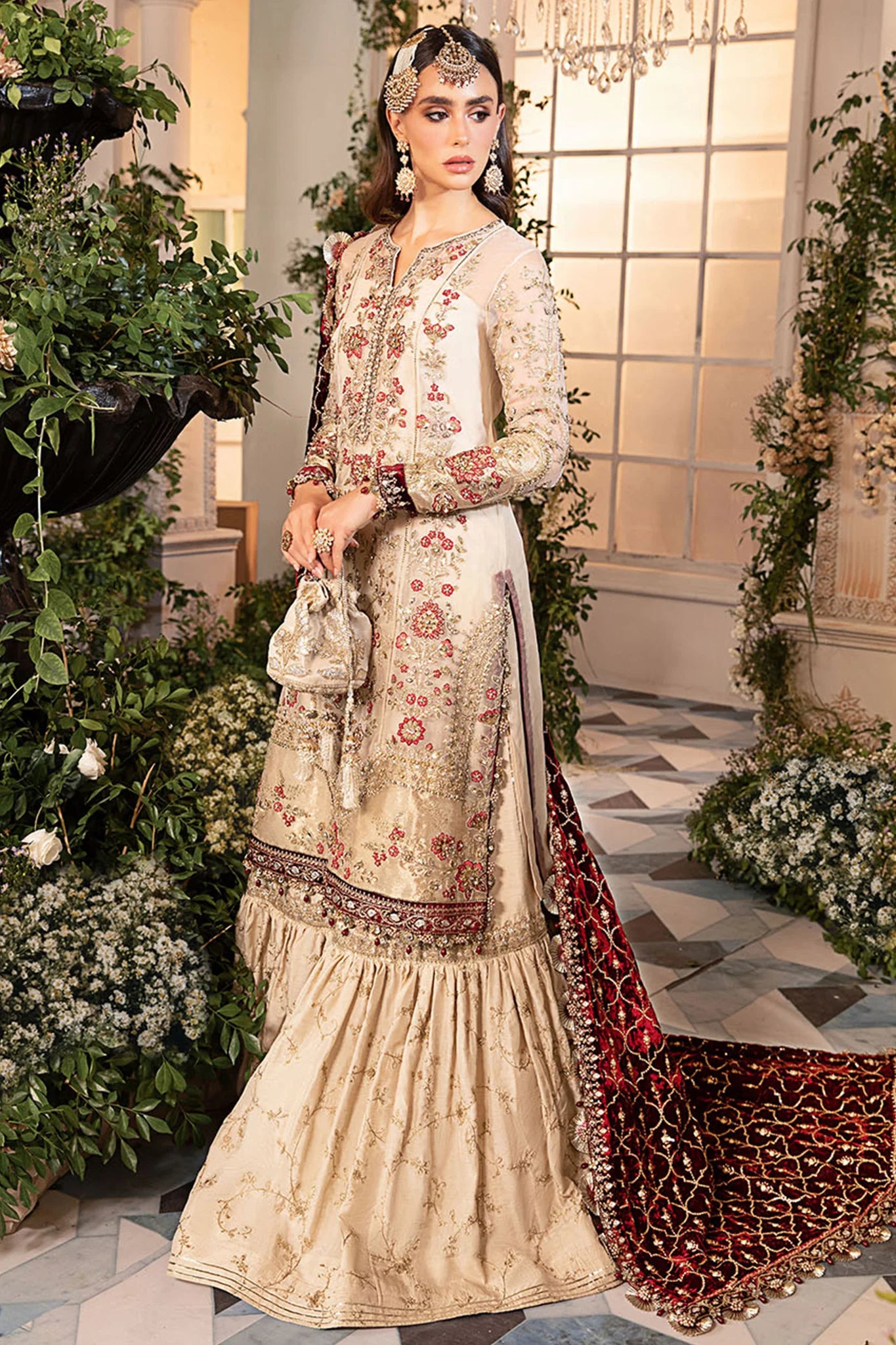Stitched Maria B. Embroidered Suit | D-05 | Stitched by Rang