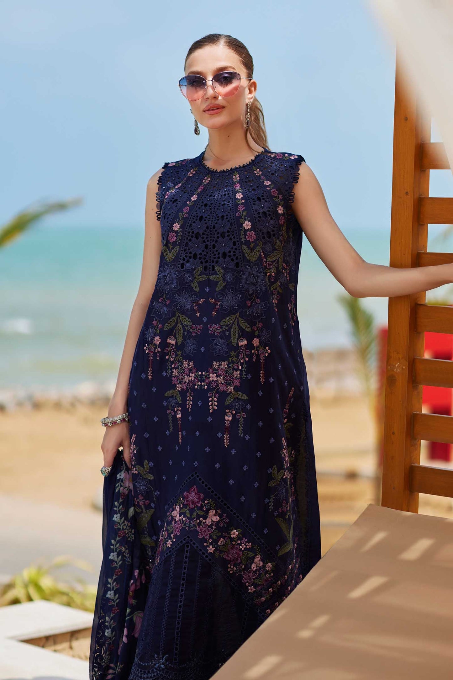 Maria B Stitched Embroidered LAWN-25-10 | Inspired | Stitched by Rang