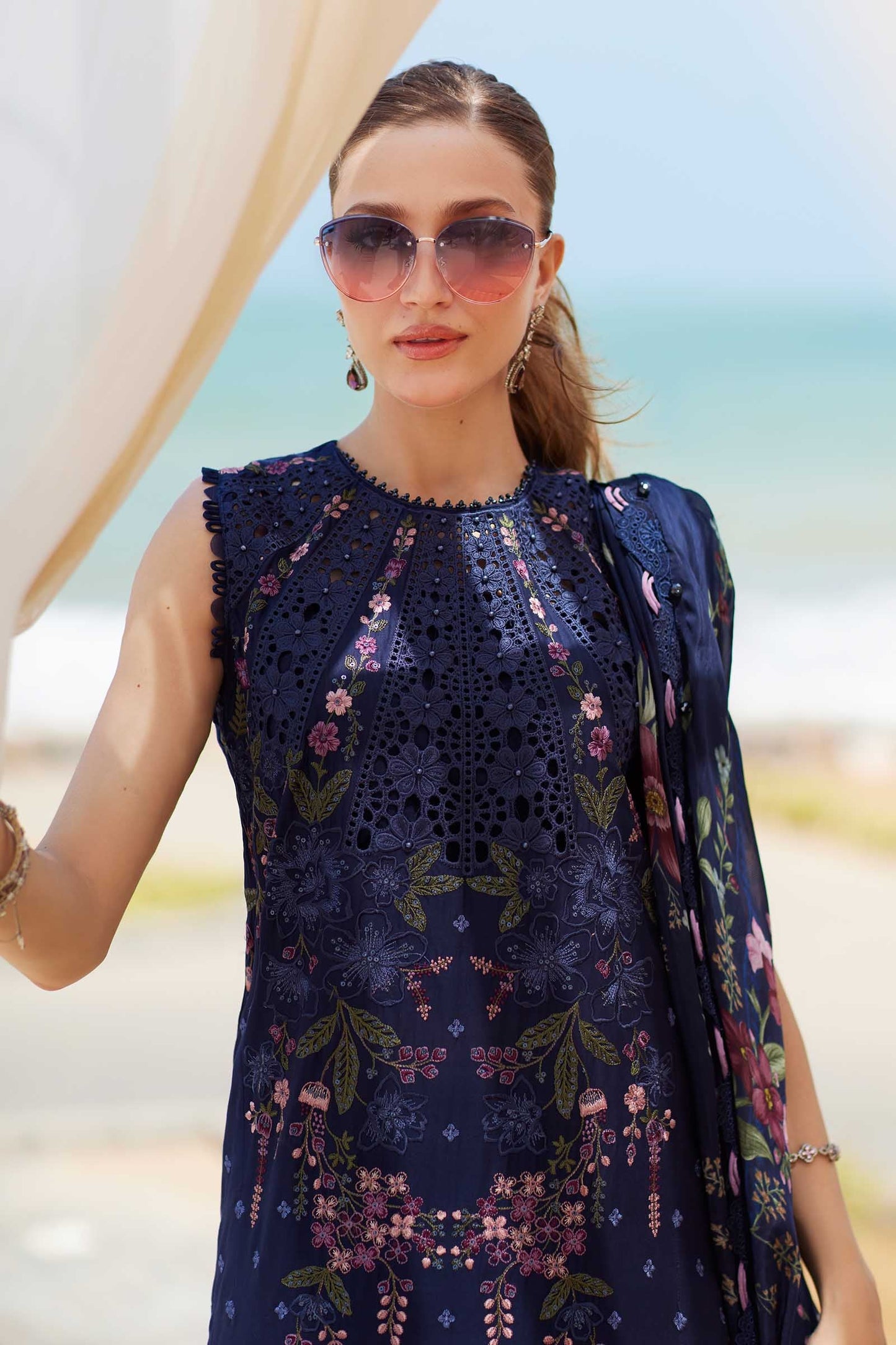 Maria B Stitched Embroidered LAWN-25-10 | Inspired | Stitched by Rang