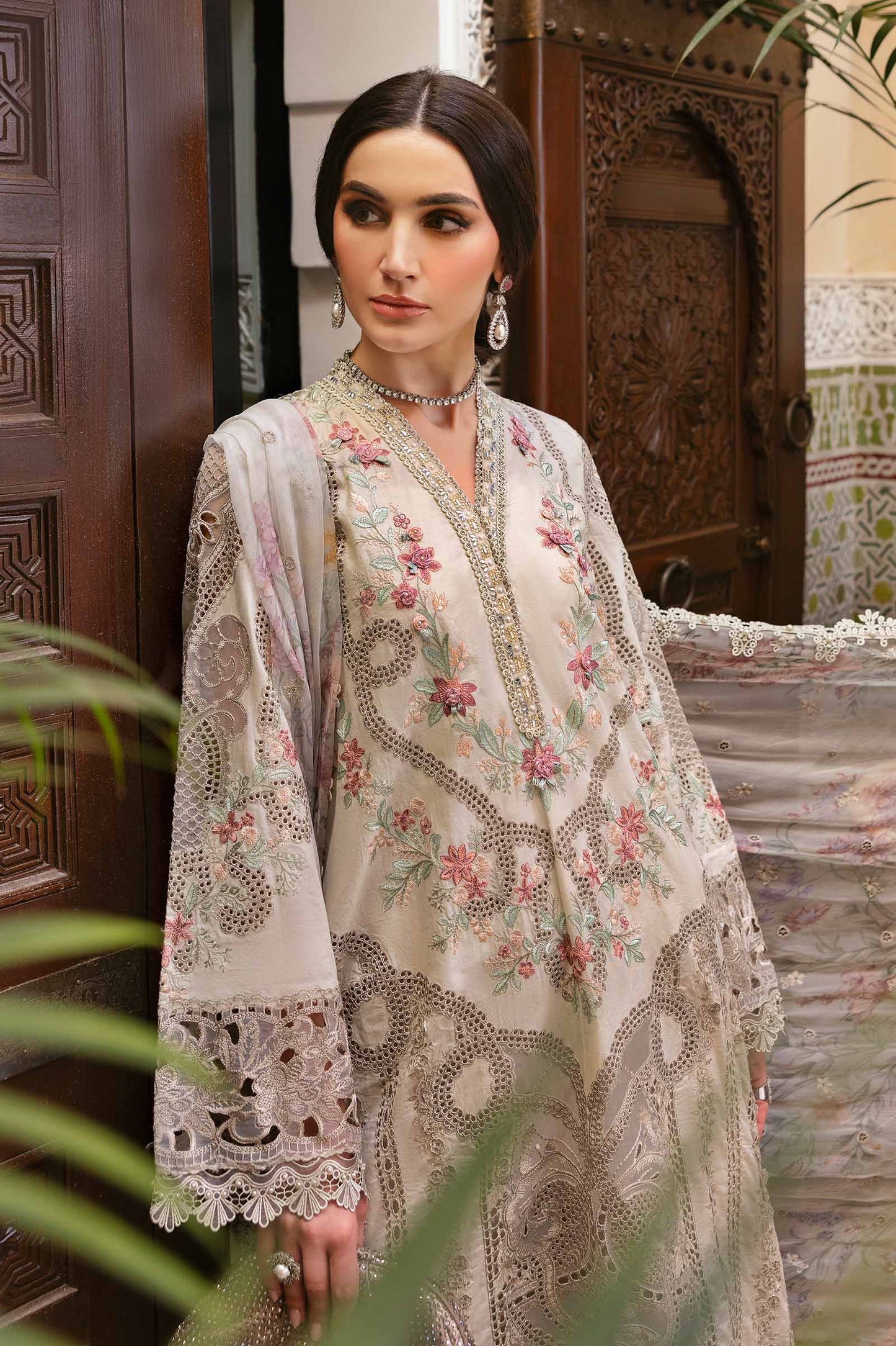Stitched Maria B Embroidered Lawn Suit | D-2514-B | Inspired |Stitched by Rang