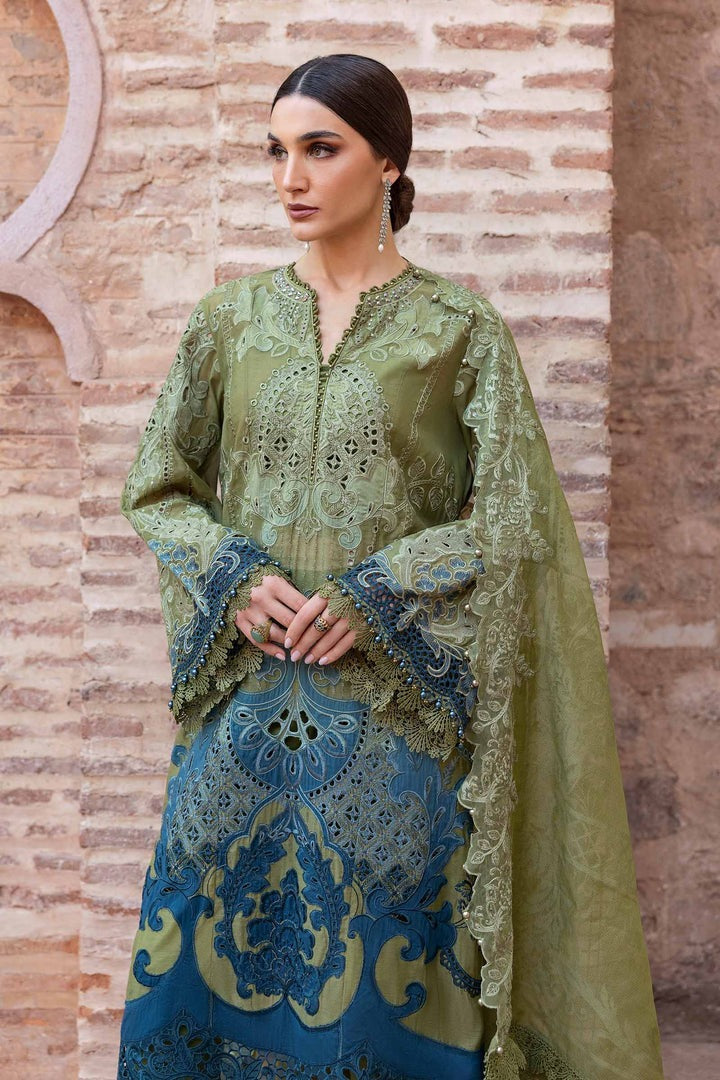 Inspired Stitched Maria B Embroidered Dobby Lawn Suit | D-2501-A | Stitched by Rang
