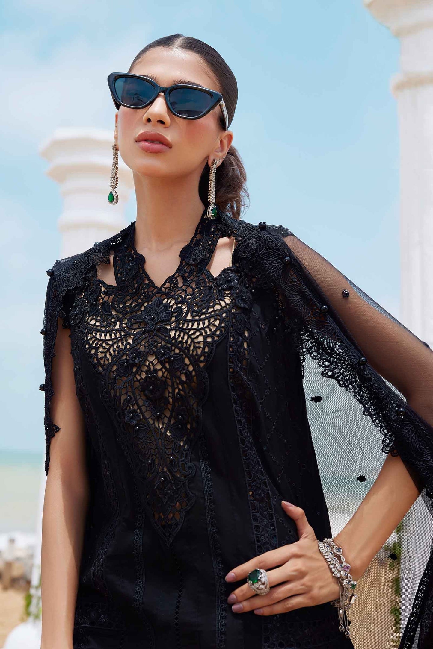 Maria B Stitched Embroidered Lawn-25-01 | Inspired | Stitched by Rang