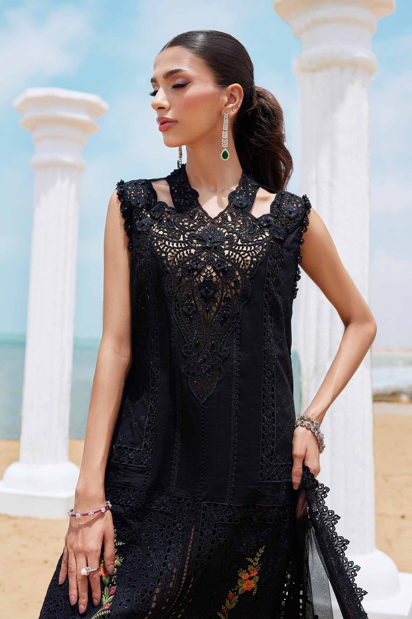 Maria B Stitched Embroidered Lawn-25-01 | Inspired | Stitched by Rang