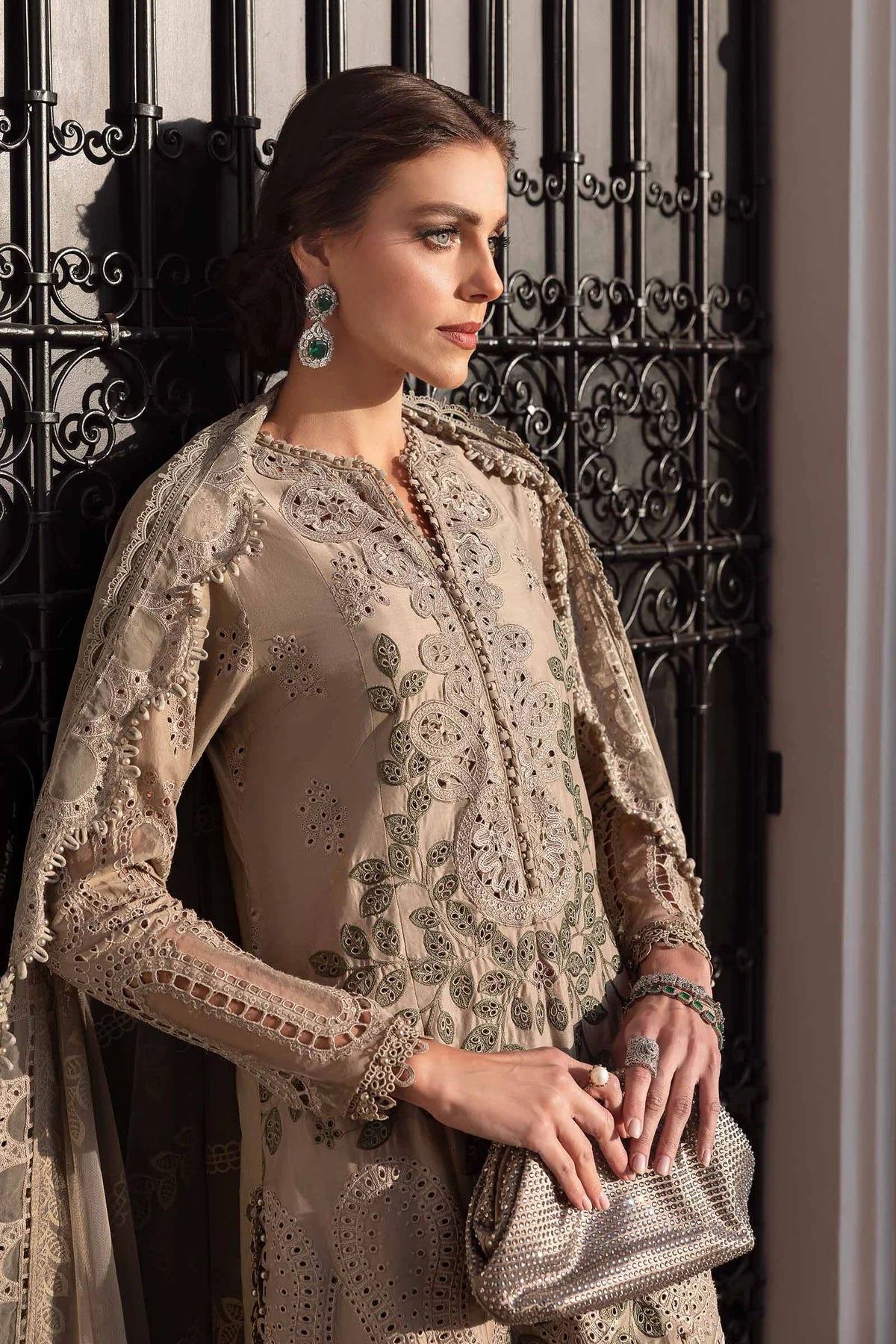 Original Stitched Maria B Embroidered Lawn Suit | D-2503-A | Stitched by Rang