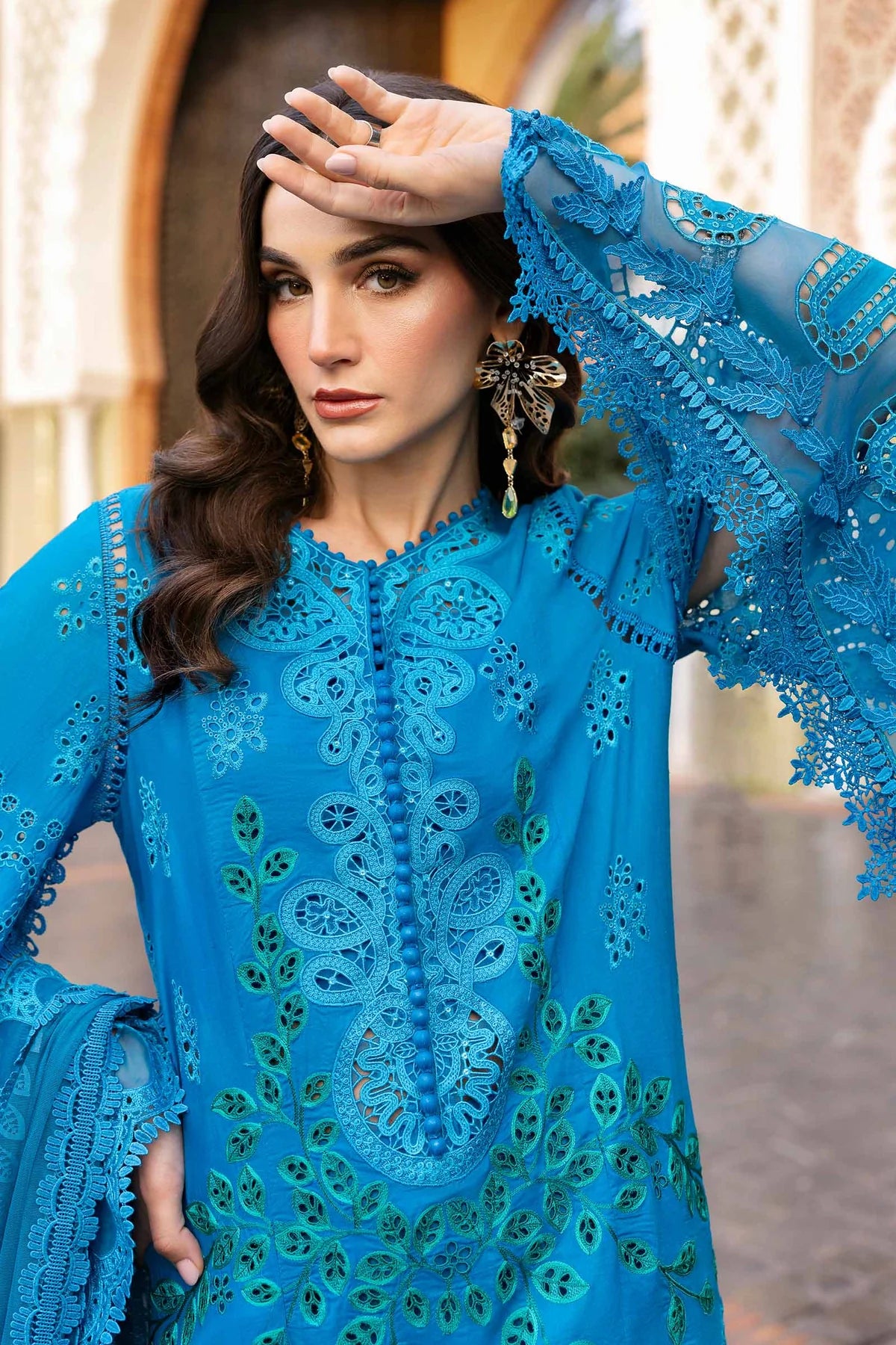 Inspired Stitched Maria B Embroidered Lawn Suit | D-2503-B | Stitched by Rang