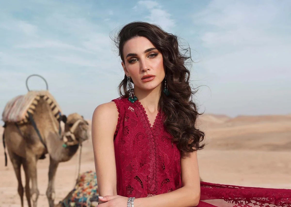 Original Stitched Maria B Embroidered Lawn Suit | D-2504-A | Stitched by Rang