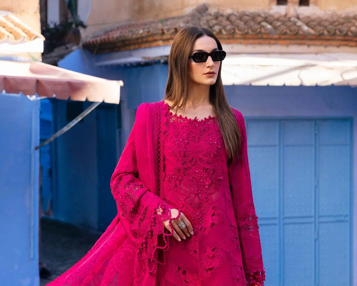 Inspired Stitched Maria B Embroidered Lawn Suit | D-2508-A | Stitched by Rang