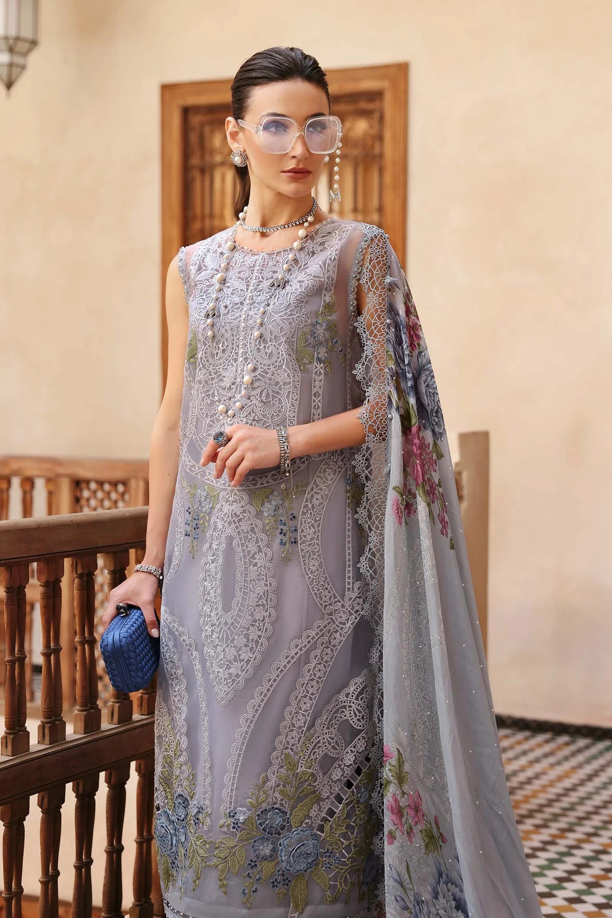 Stitched Maria B Embroidered Suit | Inspired | D-2509-B | Stitched by Rang