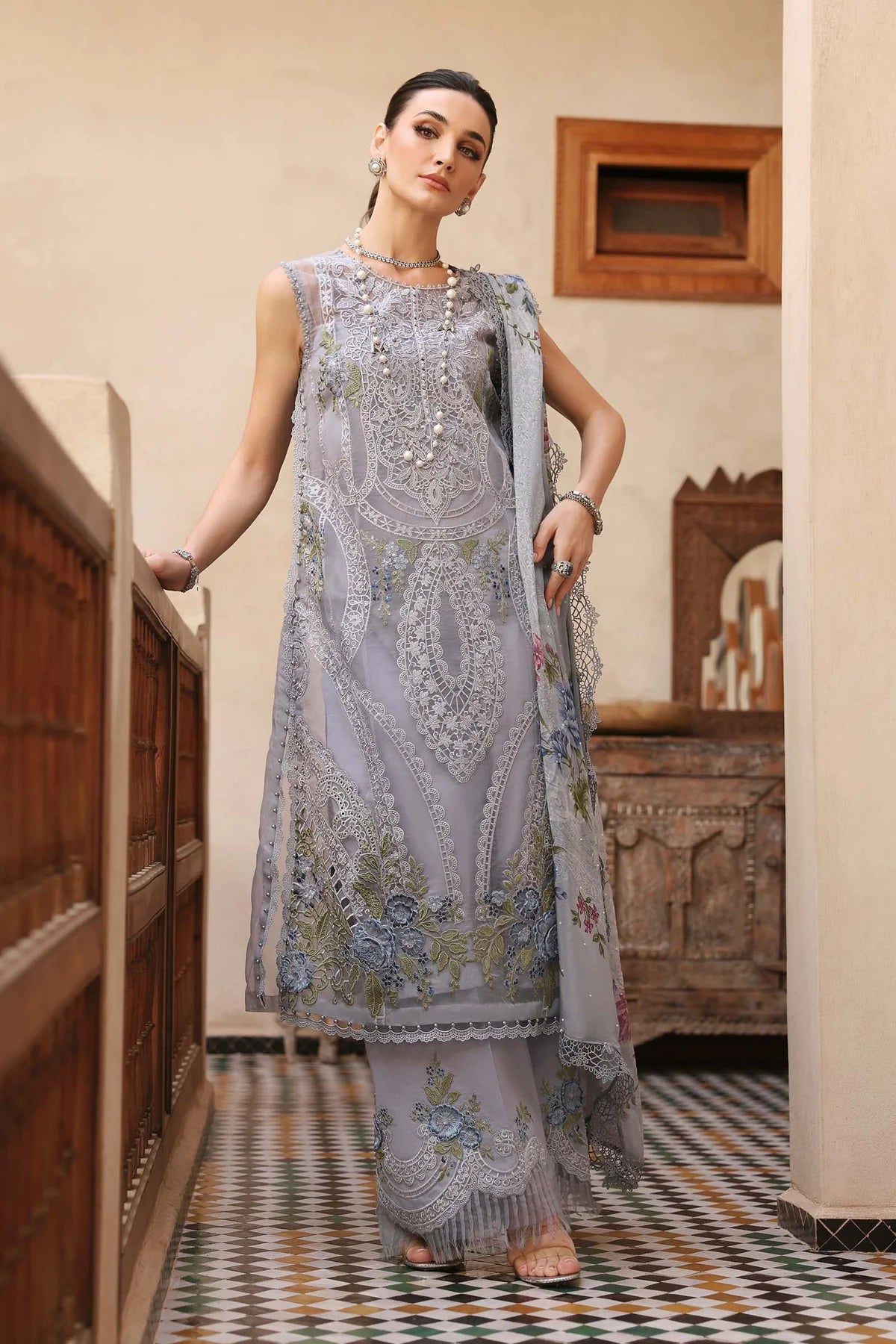 Stitched Maria B Embroidered Suit | Inspired | D-2509-B | Stitched by Rang