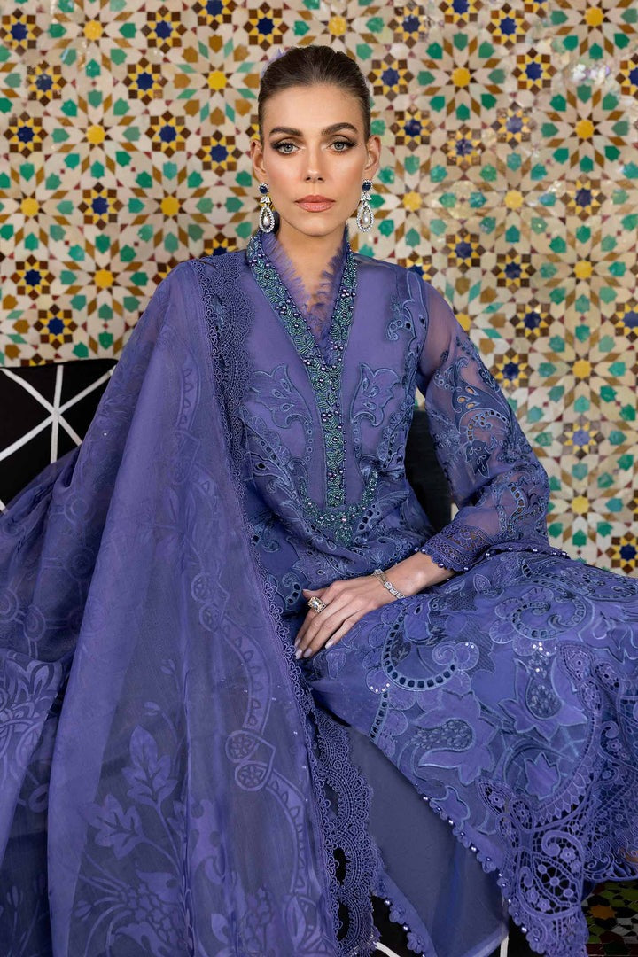 Inspired Stitched Maria B Embroidered Dobby Lawn Suit | D-2506-B | Stitched by Rang