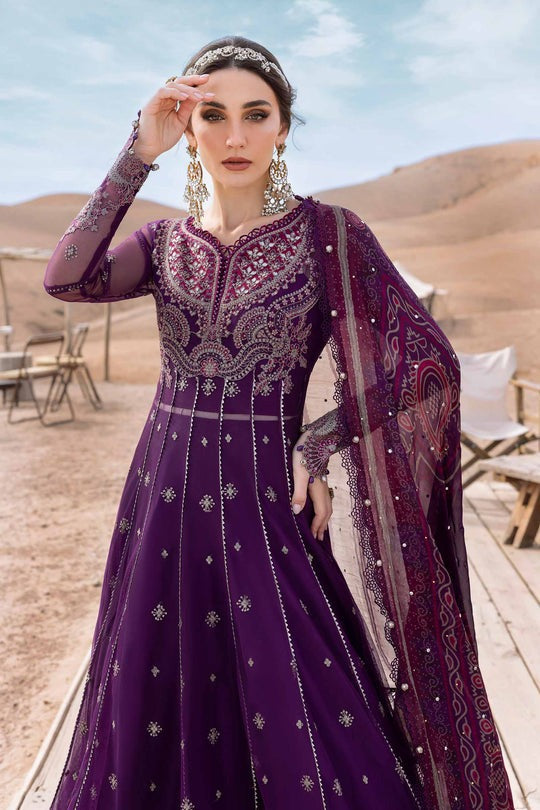 Original Stitched Maria B Embroidered Dobby Lawn Suit | D-2507-B | Stitched by Rang