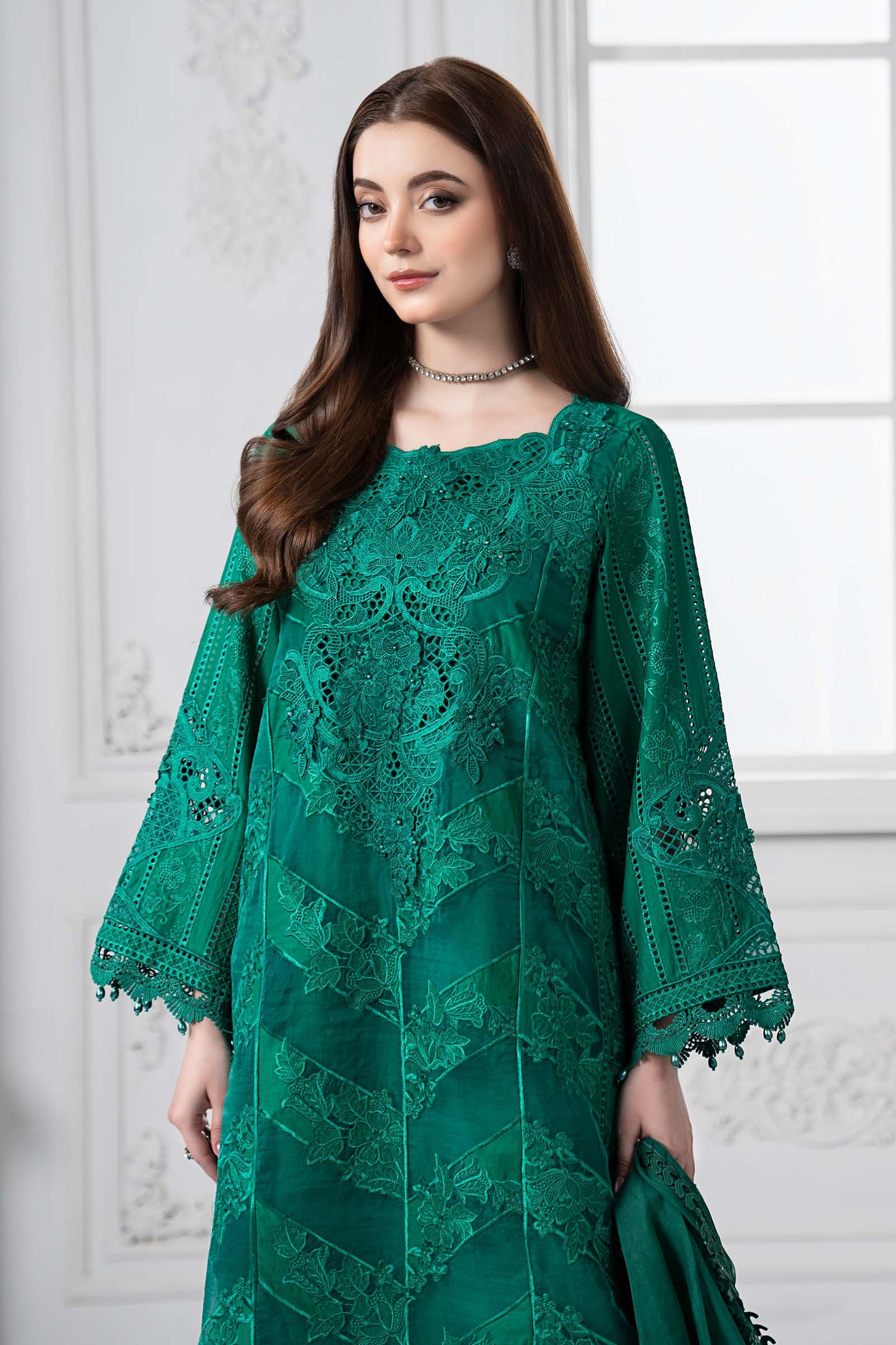 Stitched Maria B Embroidered Lawn Suit | DS-2508-B | Inspired |Stitched by Rang