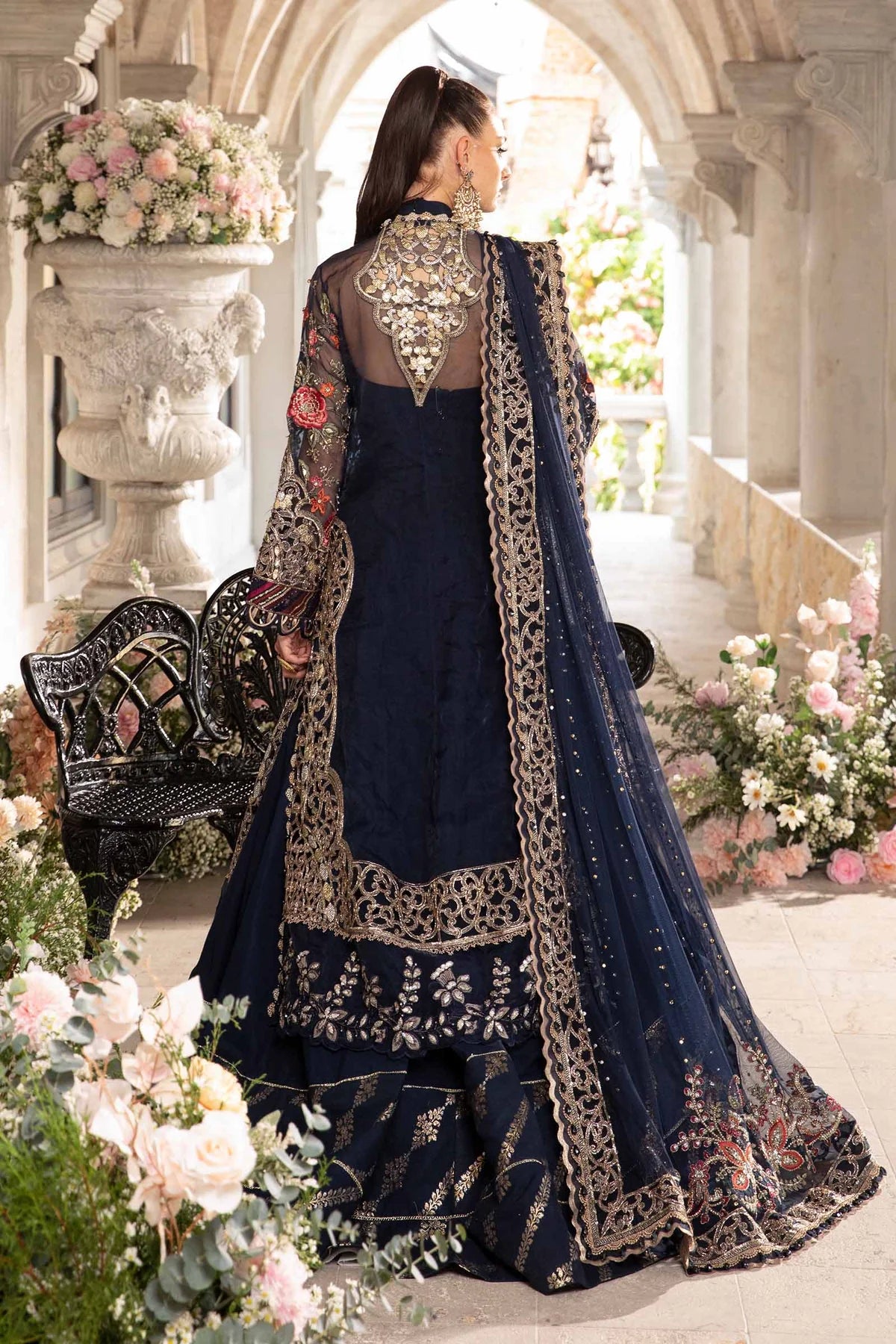 Maria B. Wedding Collection by Rang | Inspired Embroidered Suit | BD-2808 | Stitched by Rang