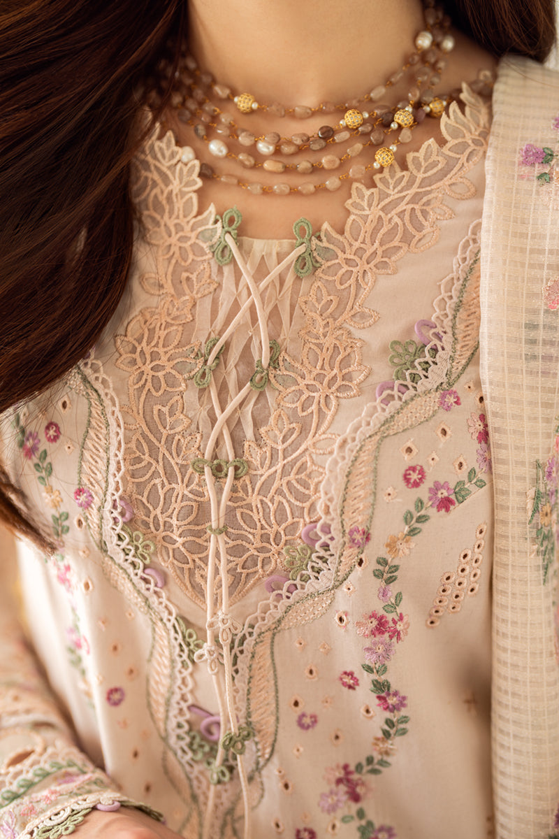 Stitched Qalamkar Luxury Lawn 2025 | FK-12 LILY | Inspired | Stitched by Rang