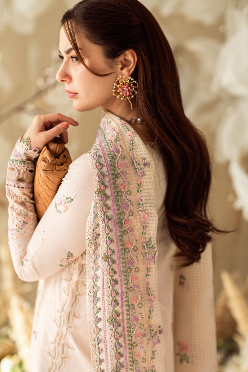 Stitched Qalamkar Luxury Lawn 2025 | FK-12 LILY | Inspired | Stitched by Rang