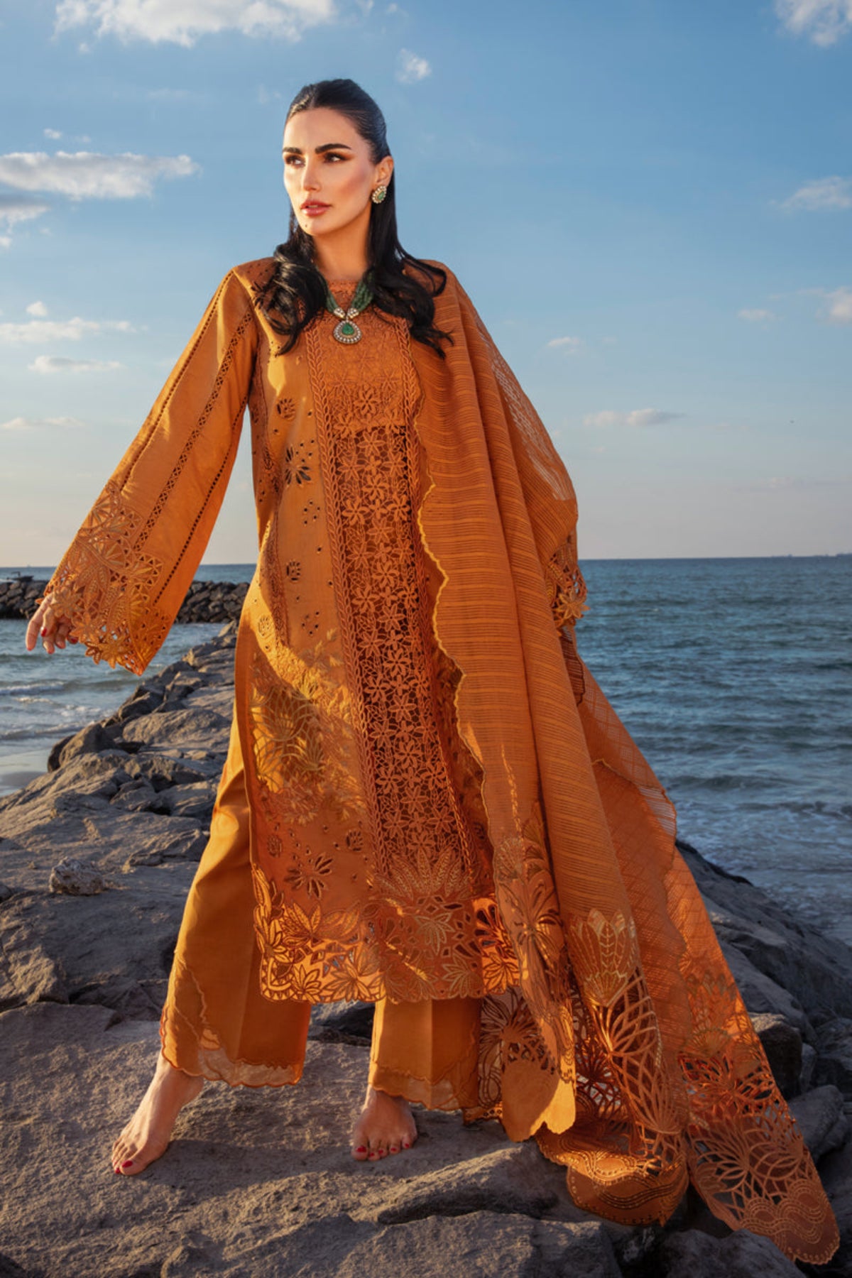 Stitched Rang Rasiya Premium Lawn 2025 | D-12 | Inspired | Stitched by Rang