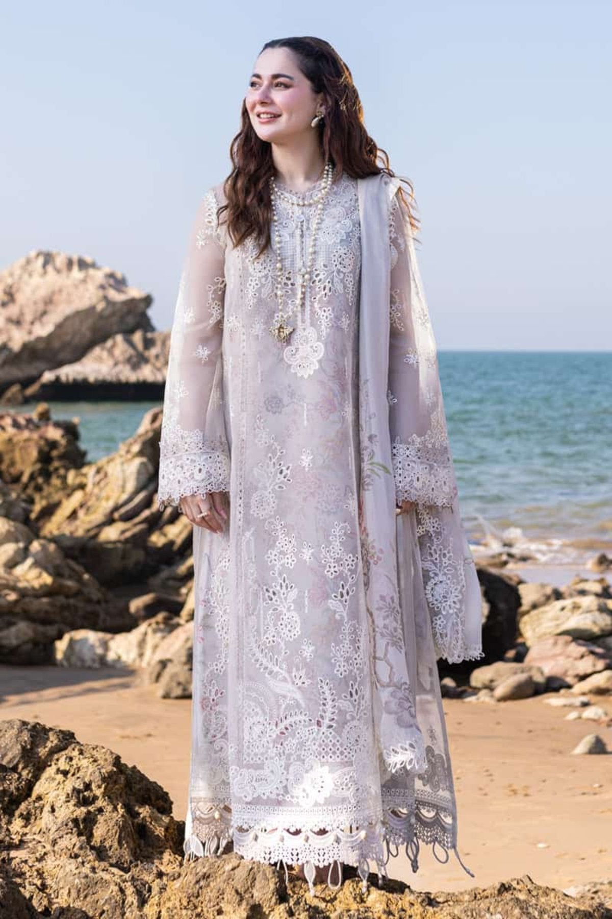 Qalamkar Luxury Lawn 2024 | FP-11 EMIRA| Inspired | Stitched by Rang