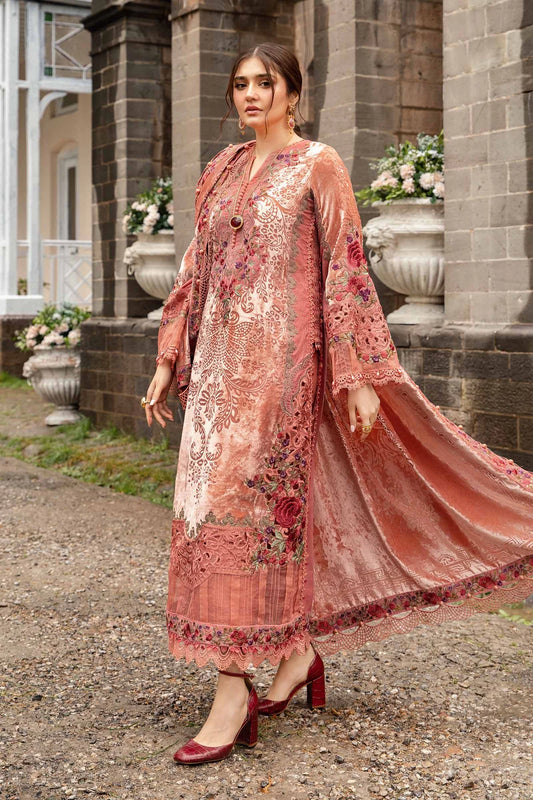 Maria B. Embroidered Suit | DL-1206 | Stitched by Rang | Inspired