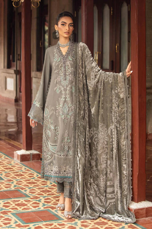 Maria B. Embroidered Suit | DL-1209 | Stitched by Rang | Inspired