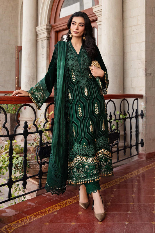 Maria B. Embroidered Suit | DL-1212 | Stitched by Rang | Inspired