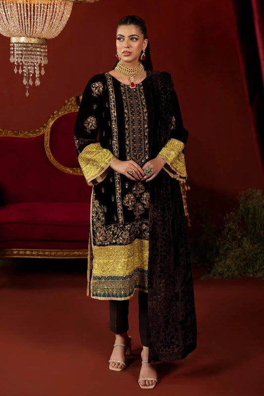 Stitched Adan's Velvet PLACHI Collection | PL-1416 | Stitched by Rang