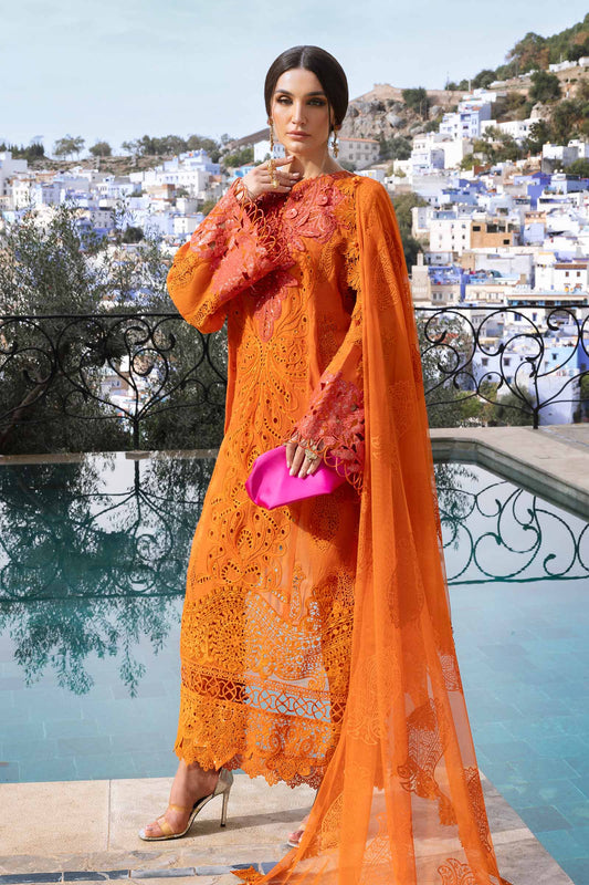 Inspired Stitched Maria B Embroidered Dobby Lawn Suit | D-2505-B | Stitched by Rang