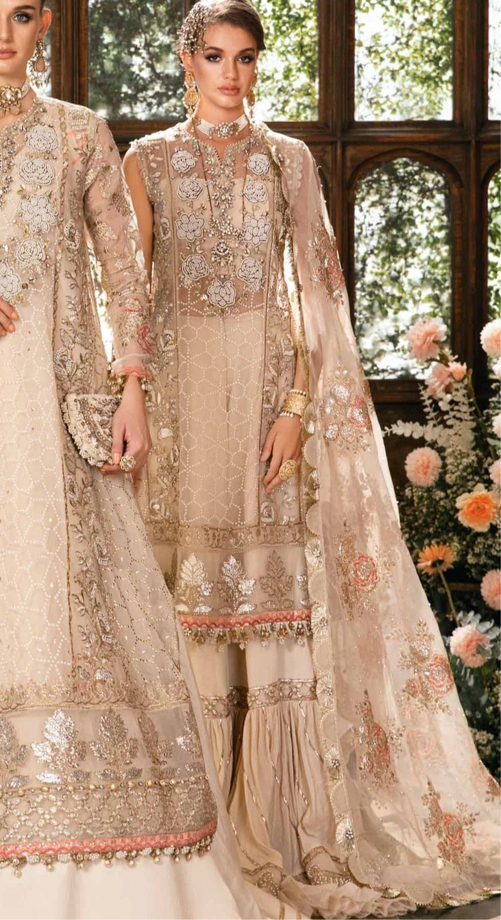 Maria B. Wedding Collection by Rang | Gharara Style | Inspired Embroidered Suit | BD-2805 | Stitched by Rang