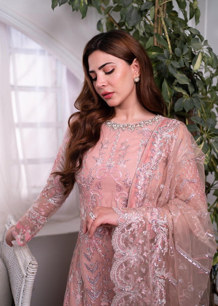 Maria B.| Stitched by Rang | Inspired | AL-3653 Pink Luxury Festive