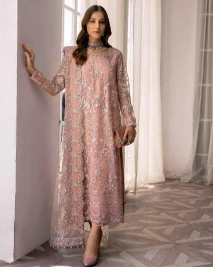 Maria B.| Stitched by Rang | Inspired | AL-3653 Pink Luxury Festive