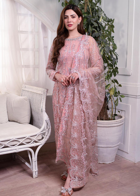 Maria B.| Stitched by Rang | Inspired | AL-3653 Pink Luxury Festive