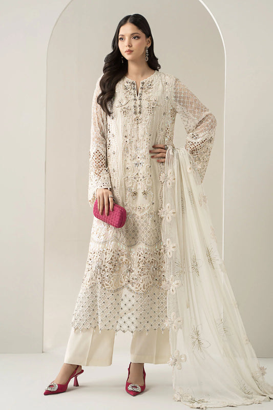 Maria B Stitched Embroidered Chiffon Suit BDS-3007 | Inspired | Stitched by Rang