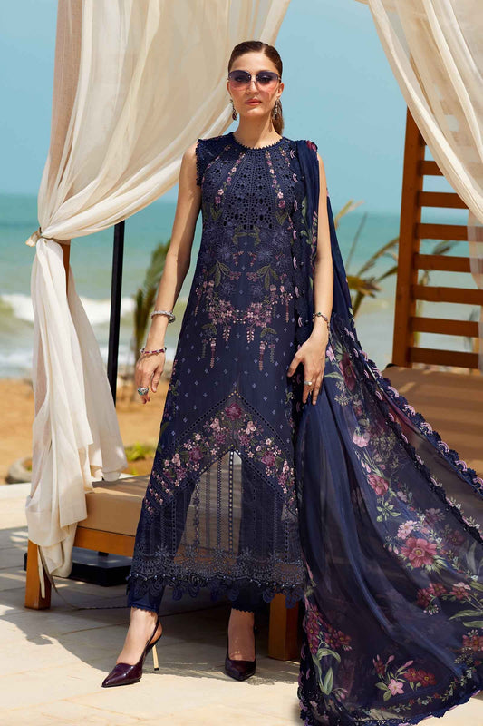 Maria B Stitched Embroidered LAWN-25-10 | Inspired | Stitched by Rang