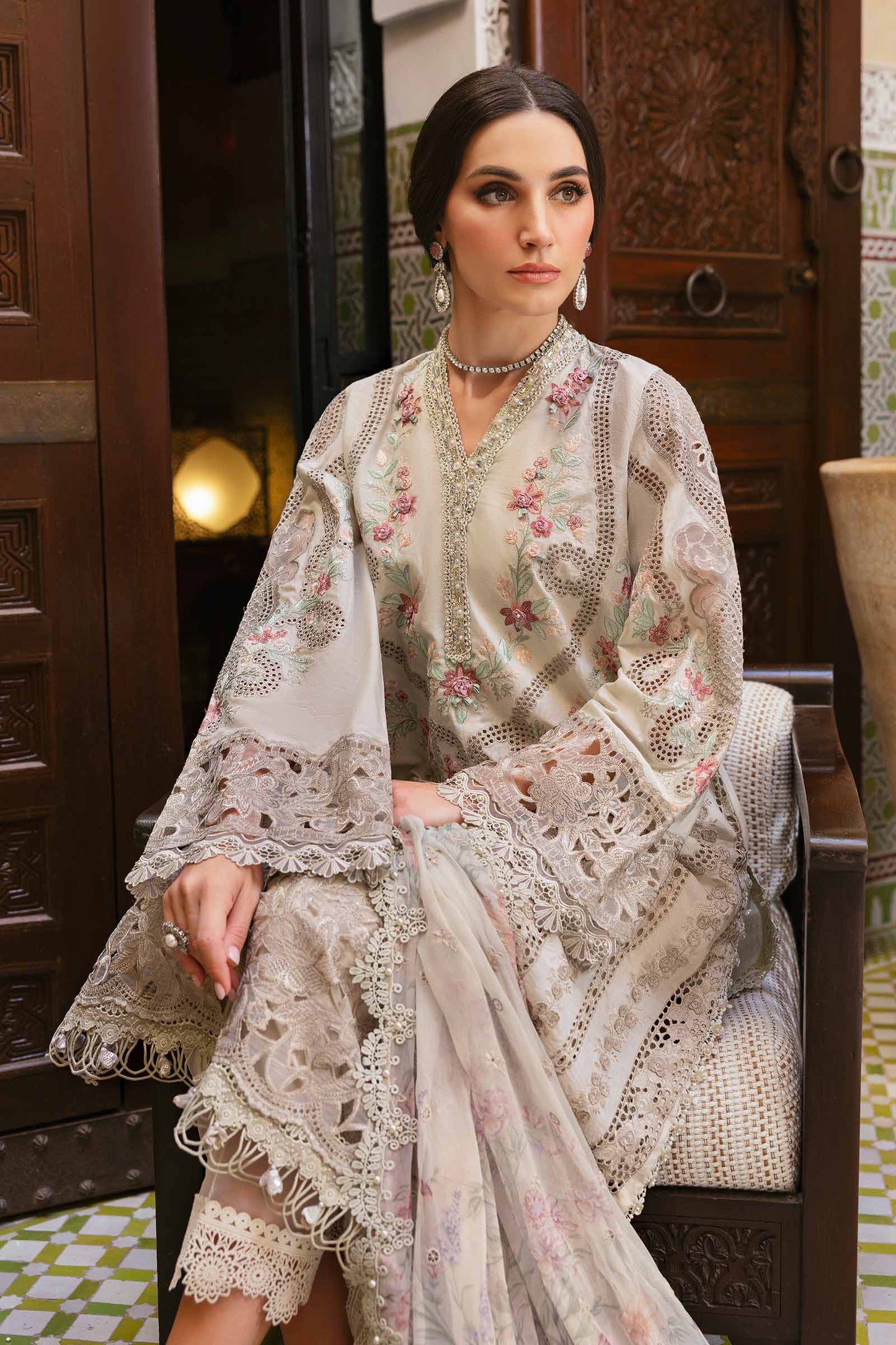 Stitched Maria B Embroidered Lawn Suit | D-2514-B | Inspired |Stitched by Rang