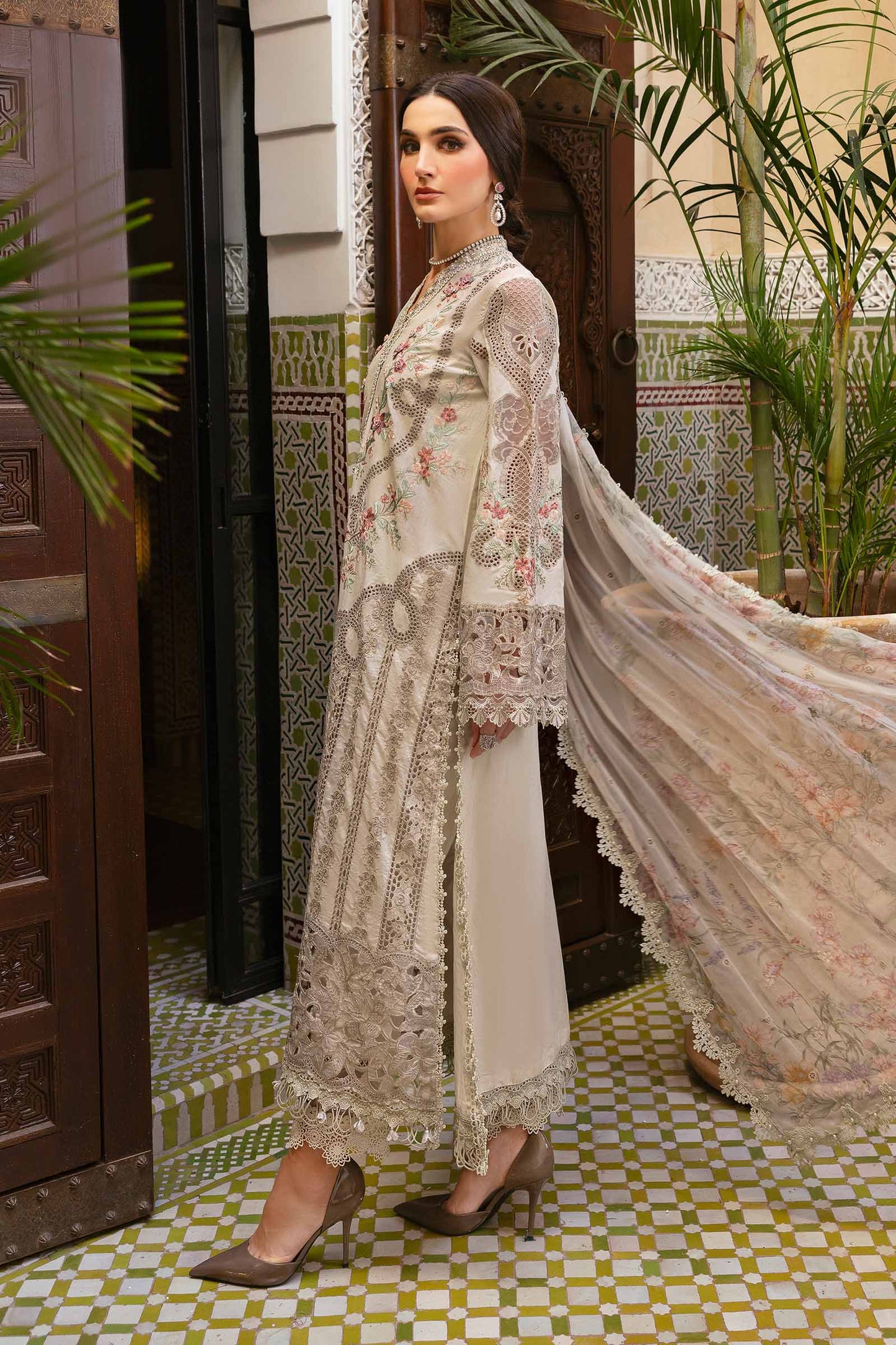 Stitched Maria B Embroidered Lawn Suit | D-2514-B | Inspired |Stitched by Rang