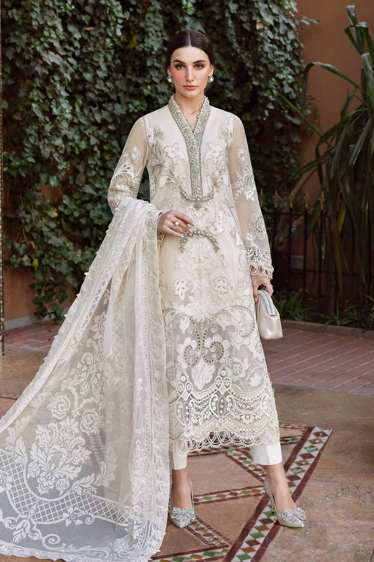 Inspired Stitched Maria B Embroidered Organza Suit | D-2506-A | Stitched by Rang