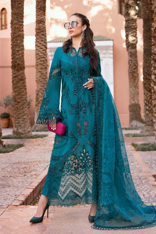 Stitched Maria B Inspired Embroidered Dobby Lawn Suit | D-2513-B | Stitched by Rang