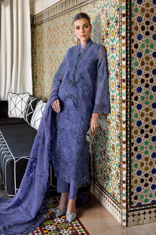 Inspired Stitched Maria B Embroidered Dobby Lawn Suit | D-2506-B | Stitched by Rang