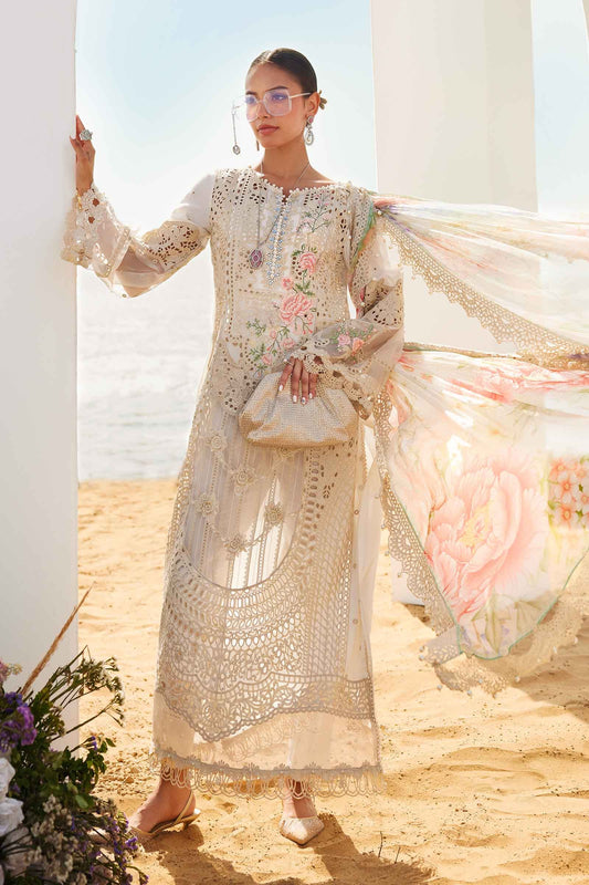 Maria B Stitched Embroidered Lawn-25-07 Suit | Inspired | Stitched by Rang