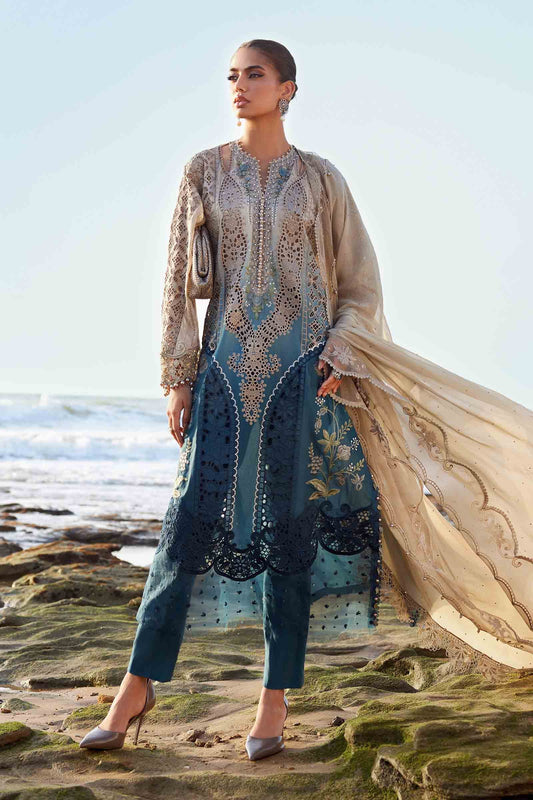 Maria B Stitched Embroidered Lawn-25-08 | Inspired | Stitched by Rang