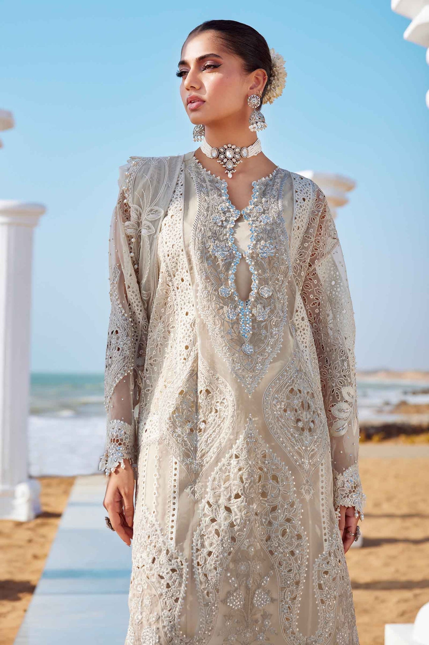 Maria B Stitched Embroidered Lawn-25-09 Suit | Inspired | Stitched by Rang