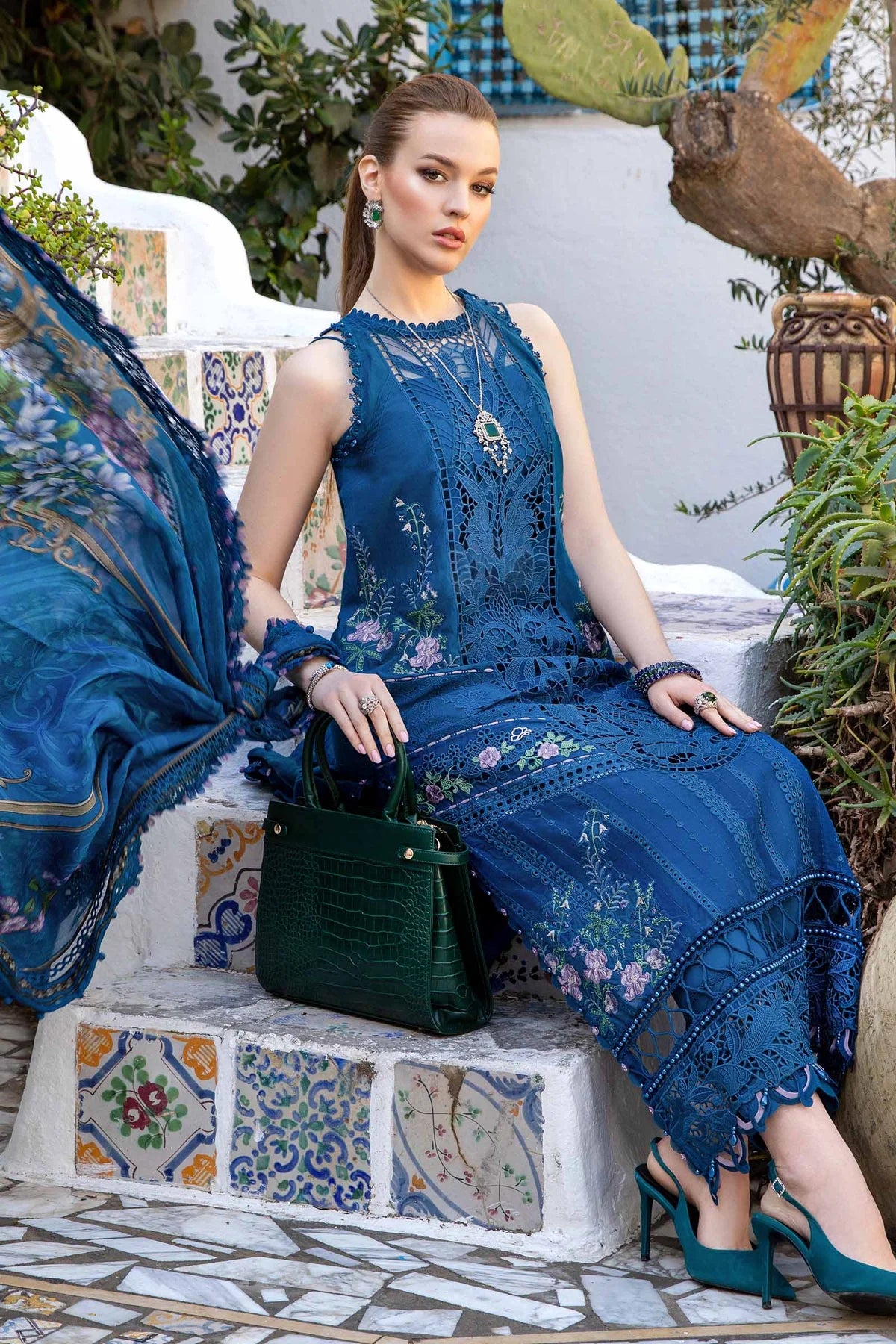 Maria B. | Stitched by Rang |Stitched Lawn | Inspired | D-2415-A