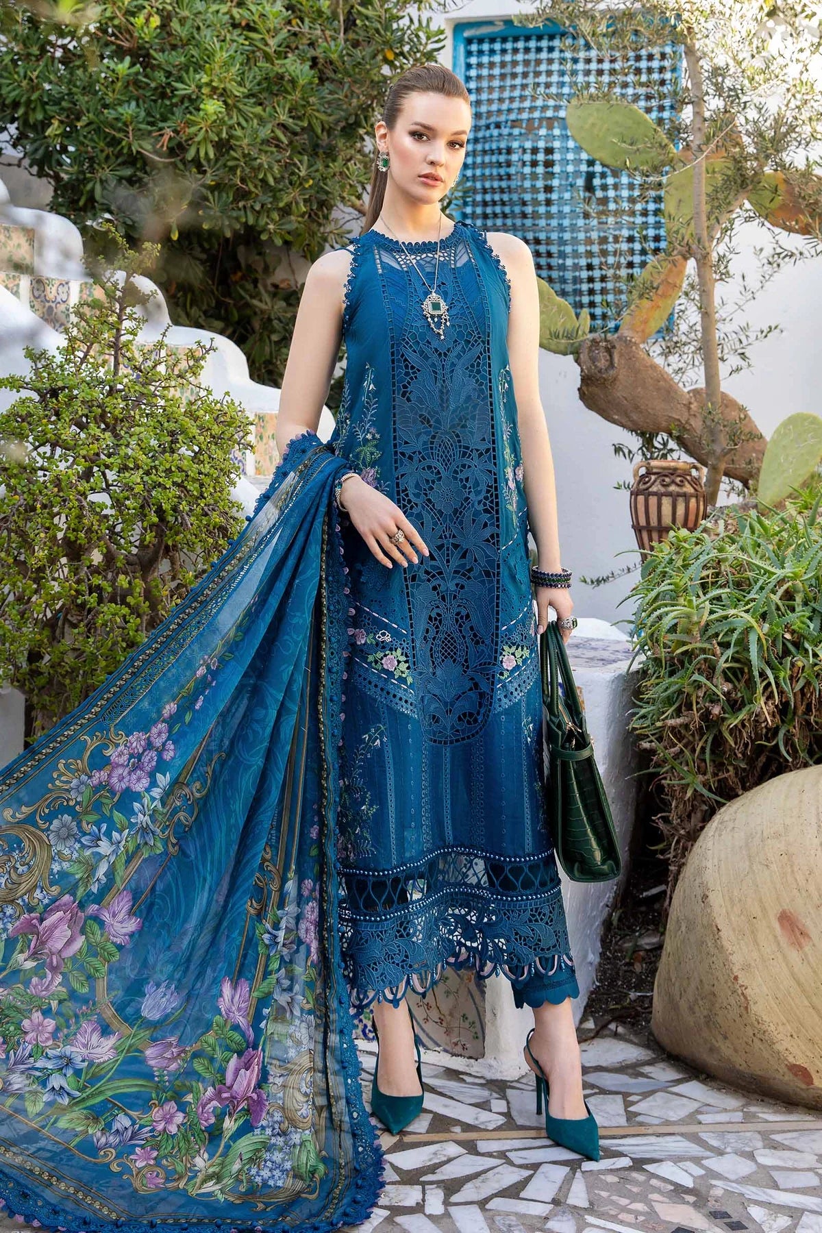 Maria B. | Stitched by Rang |Stitched Lawn | Inspired | D-2415-A