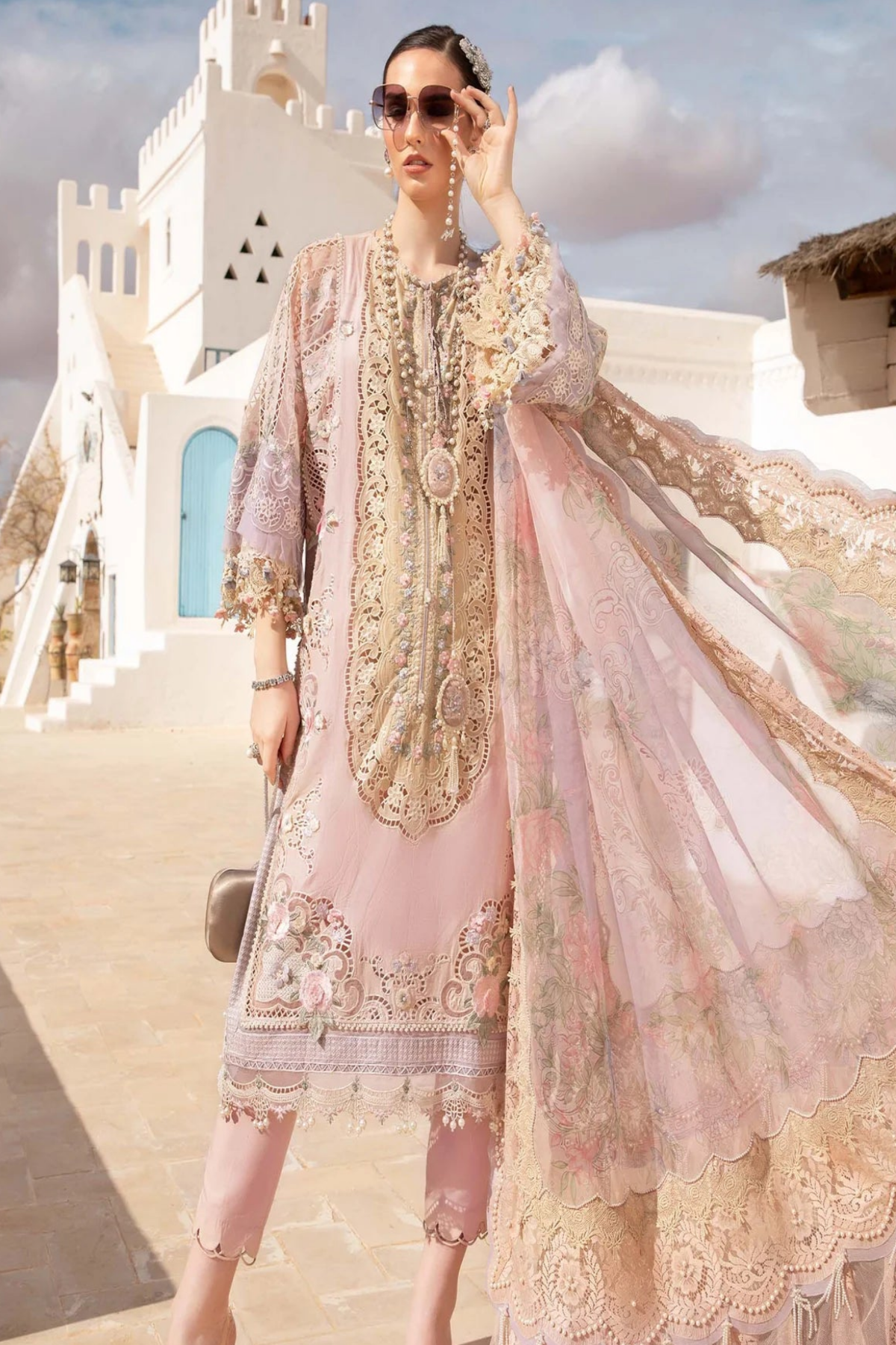 Maria B. | Stitched by Rang Stitched Lawn | Inspired | D-2406-A