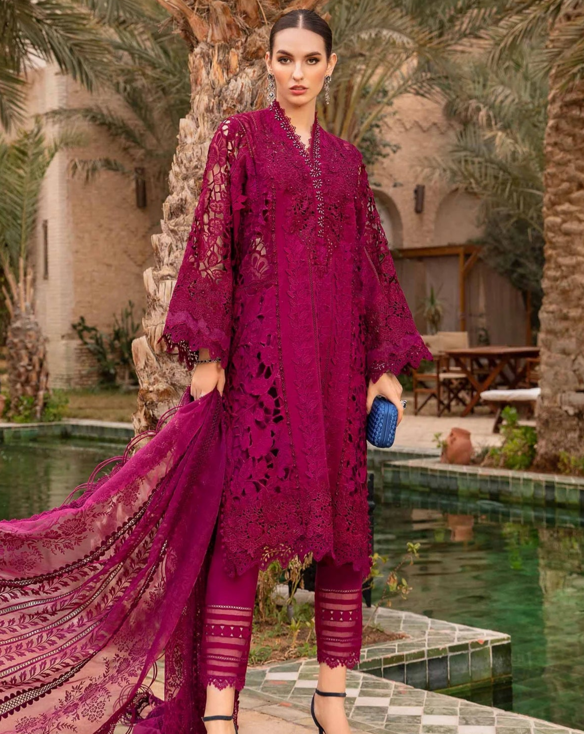 Maria B. | Stitched by Rang | Luxury Lawn| Inspired | D-2409-A