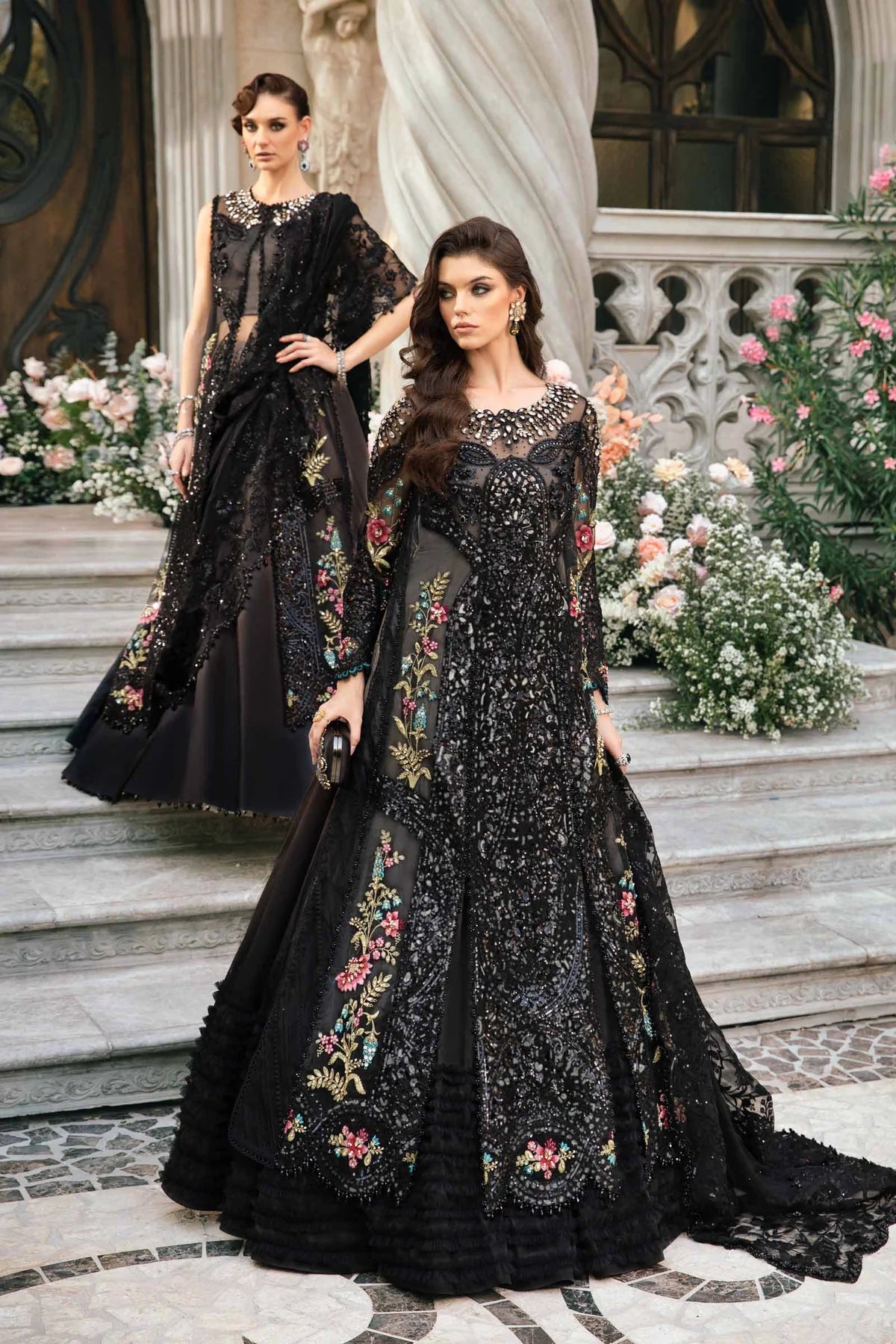 Maria B. Wedding Collection| Embroidered Suit | Inspired | BD-2802 | Stitched by Rang