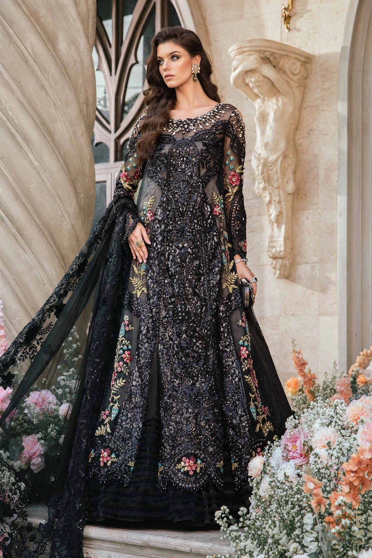 Maria B. Wedding Collection| Embroidered Suit | Inspired | BD-2802 | Stitched by Rang